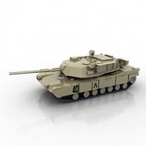 Model Tangki Abrams 3d