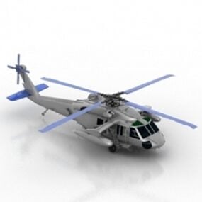 Modelo 3d de helicóptero