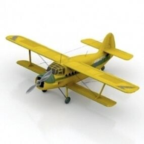 Retro Airplane 3d model