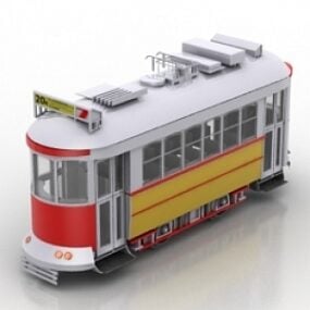 3d модель трамвая
