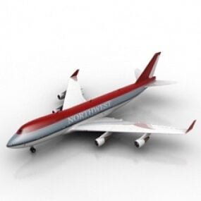Model 3D samolotu Northwest Airlines