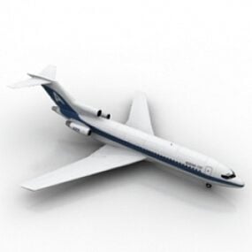 Modelo 3d de avión comercial.