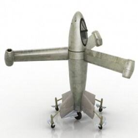 موشک هواپیما مدل سه بعدی