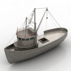 דגם תלת מימד של סירת דייג
