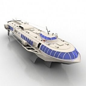 水中翼船の3Dモデル