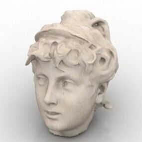 Sculpture Woman Head 3d model