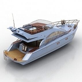 مدل سه بعدی قایق بادبانی لوکس سفید کوچک