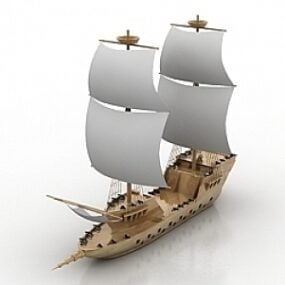 Model Kapal Layar 3d
