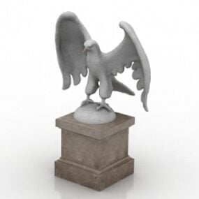 Modello 3d della scultura dell'aquila