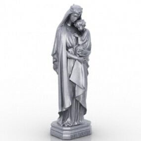 Model 3D posągu Matki Marii