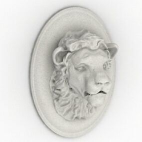 Lion Bas-relief 3d-modell