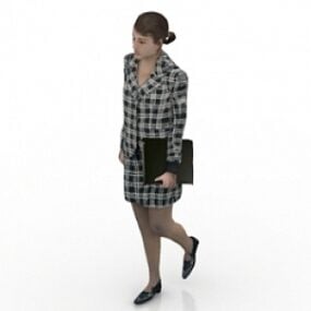 Walking Business Woman 3d model
