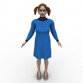 Model 3D małej dziewczynki