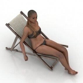 Swimming Girl 3d model