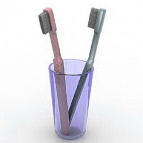 فرشاة أسنان للزوجين نموذج ثلاثي الأبعاد