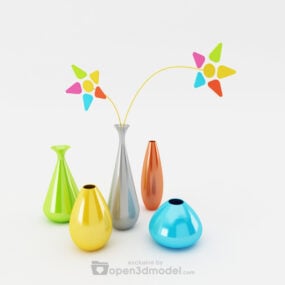Simply Flower Vases Vray 3d model