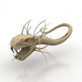 Realistisches Schlangenkopf-3D-Modell