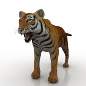 Montert Tiger Head 3d-modell