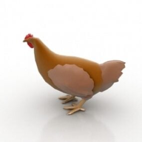 Modello 3d della gallina