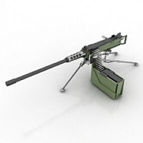 Modello 3d della mitragliatrice
