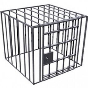 Wire Bird Cage 3d model