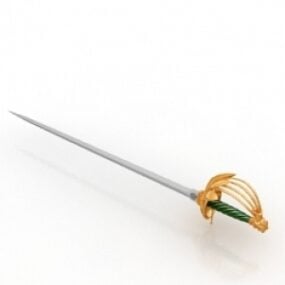 شمشیر فولاد سرد مدل سه بعدی