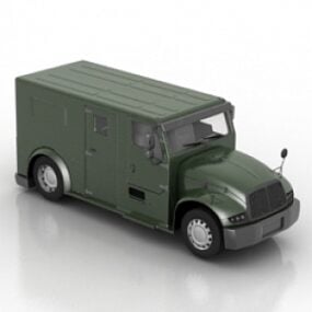 3d модель вантажівки з грошима