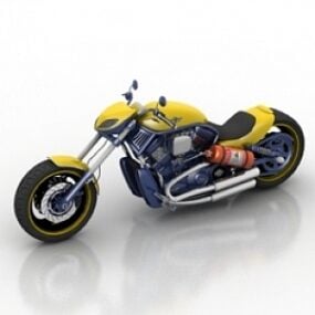 Sepeda motor Harley Davidson model 3d