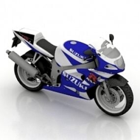 Modello 3d della motocicletta Suzuki Gsx