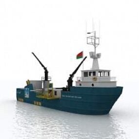 3д модель грузового корабля