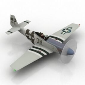 Modello 3d di caccia aereo