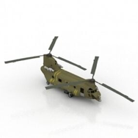 Modelo 3d de helicóptero de queixo