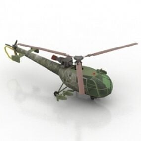 Mi28n sovjetisk militär helikopter med vapen Gunship 3d-modell