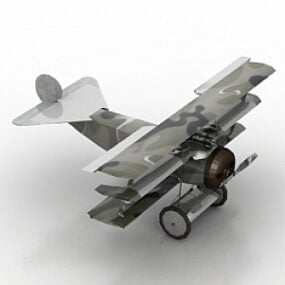 Fokerd1 flygplan 3d-modell