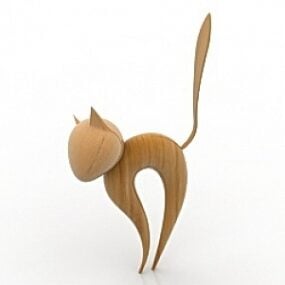 Múnla Cat Figurine 3D saor in aisce