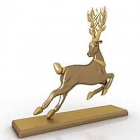 Statue Deer 3d-modell