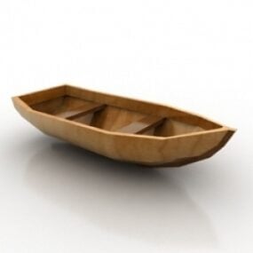 Modello 3d della barca in legno
