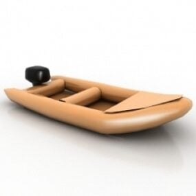 قایق لاستیکی مدل سه بعدی