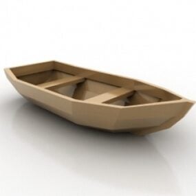 مدل 3 بعدی قایق چوبی کوچک