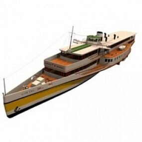 نموذج قارب المتعة ثلاثي الأبعاد