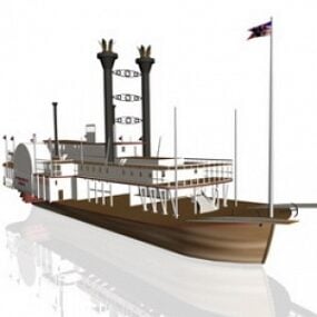 Model 3D dużego jachtu