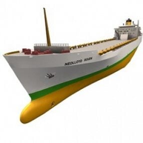 Modello 3d della nave da carico