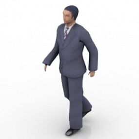 Hombre de negocios caminando modelo 3d