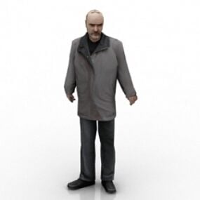 Man With Jacket 3d model