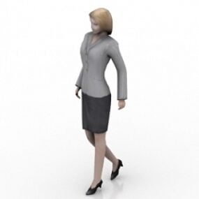 نموذج ثلاثي الأبعاد لفتاة الأعمال