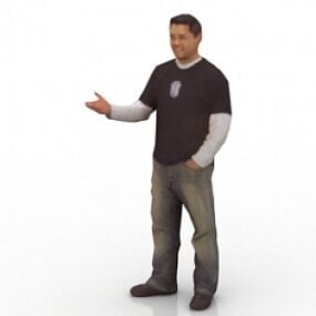 3D-Modell des sprechenden Mannes