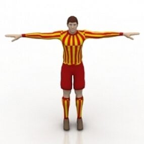 Fußballer-Mann 3D-Modell