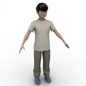 Model 3D małego chłopca