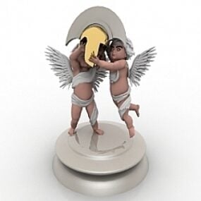 Angels Decoration Statue 3d-modell