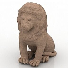 Malebný 3D model lva